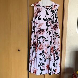 NWT Calvin Klein Floral Flare Dress
